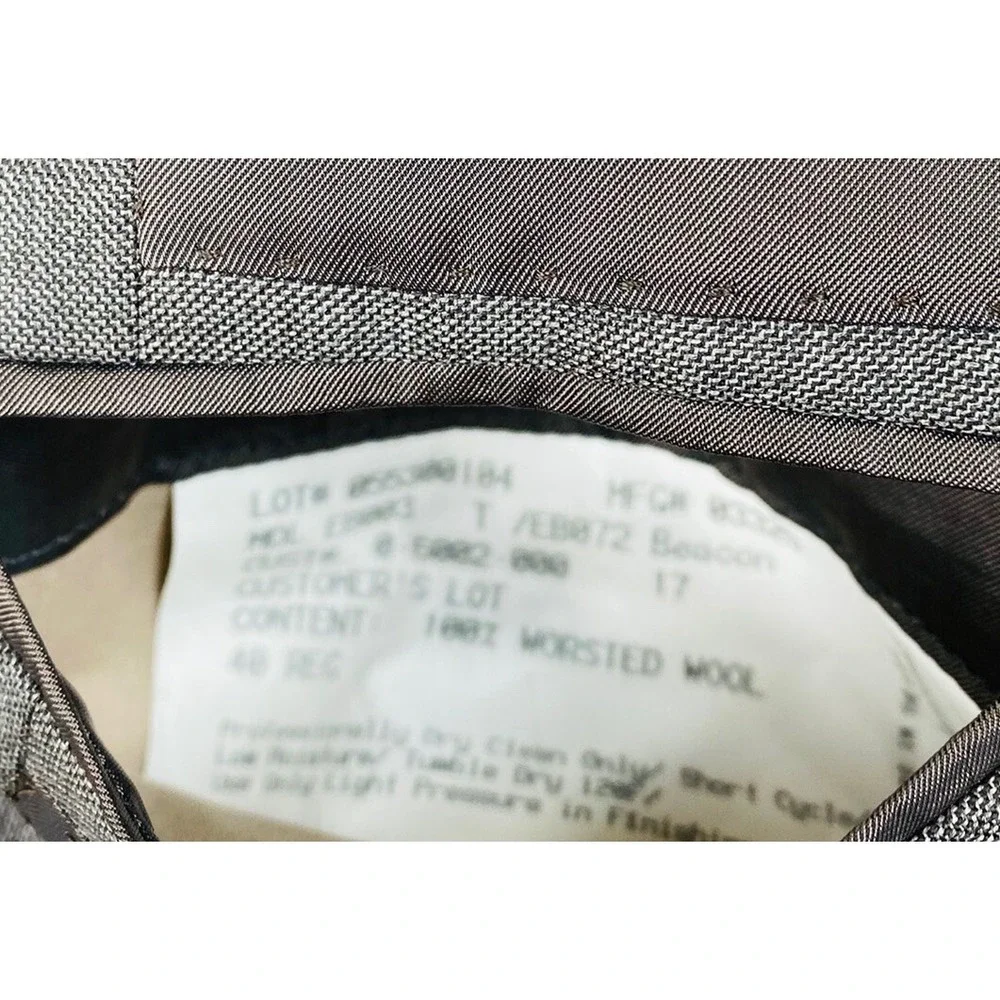 Hickey Freeman Current Beacon Traveler Gray Worsted Wool Blazer Size Mens 40R